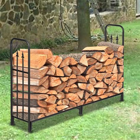 metal firewood storage box|firewood rack near me.